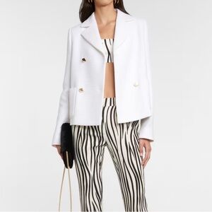 VALENTINO Zebra-print cotton and silk braletteCrop Top (IT38)